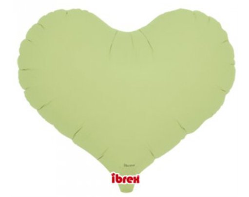 14in PASTEL GREEN IBREX JELLY HEART 5S