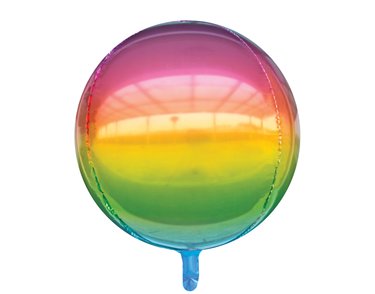 15in RAINBOW SPHERE FOIL BALLOON