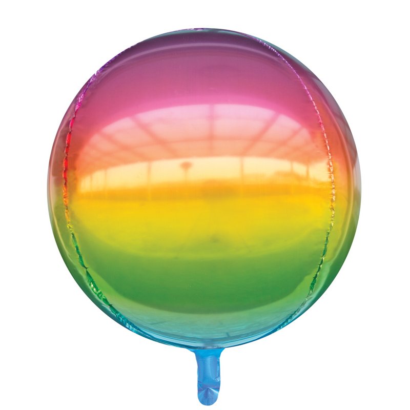 15in RAINBOW SPHERE FOIL BALLOON