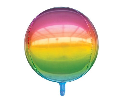 15in RAINBOW SPHERE FOIL BALLOON