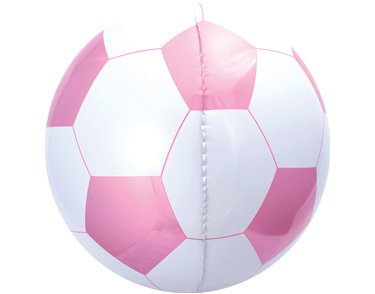 15in PINK/WHITE SPHERE FOIL FOOTBALL