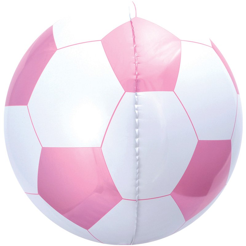 15in PINK/WHITE SPHERE FOIL FOOTBALL