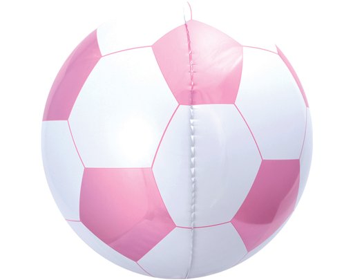 15in PINK/WHITE SPHERE FOIL FOOTBALL