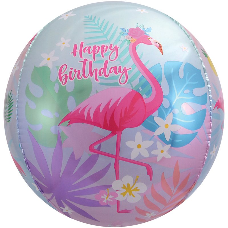 15in FLAMINGO SPHERE FOIL BALLOON