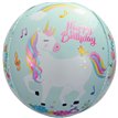 15in BLUE UNICORN SPHERE FOIL BALLOON
