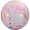 15in PINK UNICORN SPHERE FOIL BALLOON