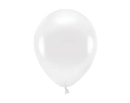 26CM METALLIC WHITE ECO BALLOONS
