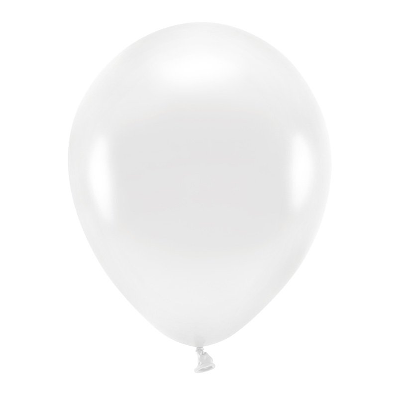30CM METALLIC WHITE ECO BALLOONS