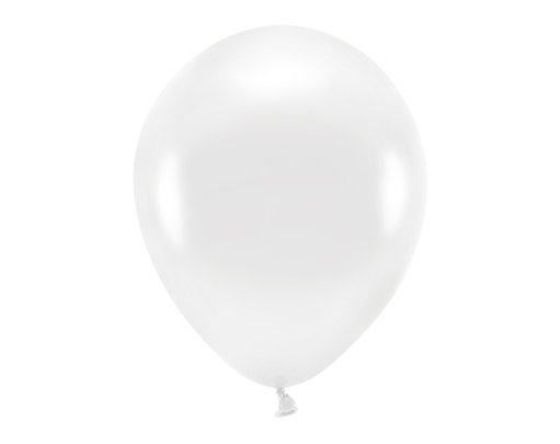 30CM METALLIC WHITE ECO BALLOONS