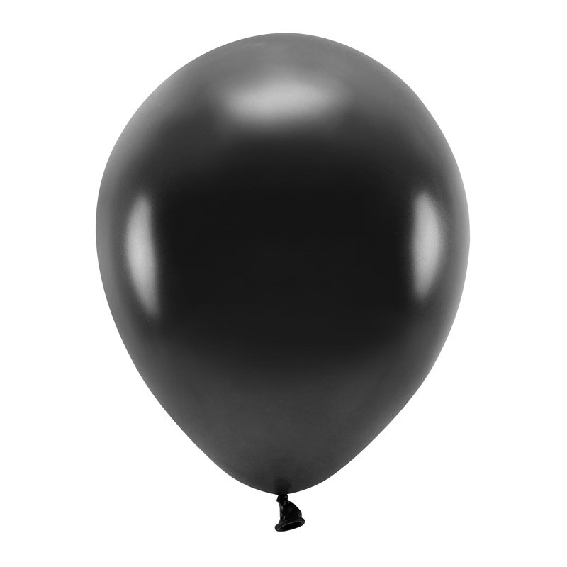 30CM METALLIC BLACK ECO BALLOONS