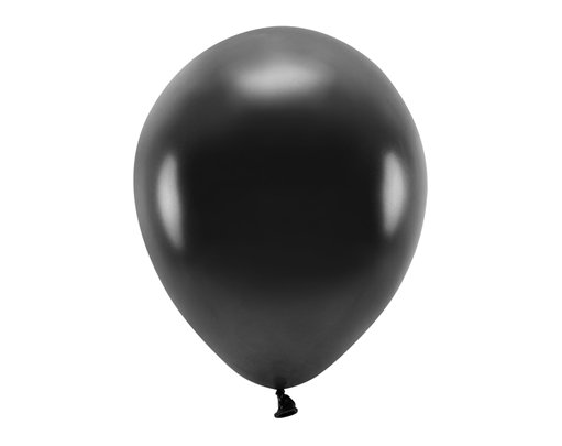 30CM METALLIC BLACK ECO BALLOONS