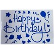 20x14cm BLUE HAPPY BIRTHDAY VINYL STICKER 10S
