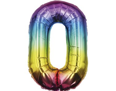 25in NUMBER 0 MULTI FOIL BALLOON