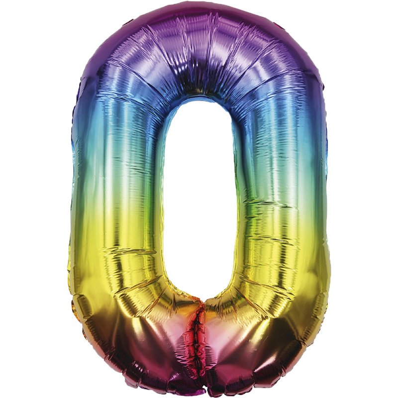 25in NUMBER 0 MULTI FOIL BALLOON