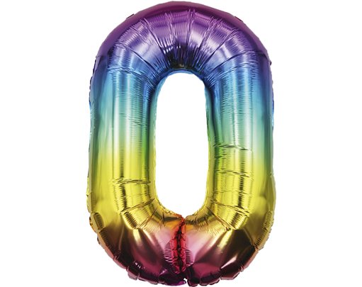 25in NUMBER 0 MULTI FOIL BALLOON