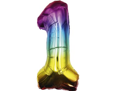 25in NUMBER 1 MULTI FOIL BALLOON