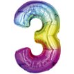 25in NUMBER 3 MULTI FOIL BALLOON
