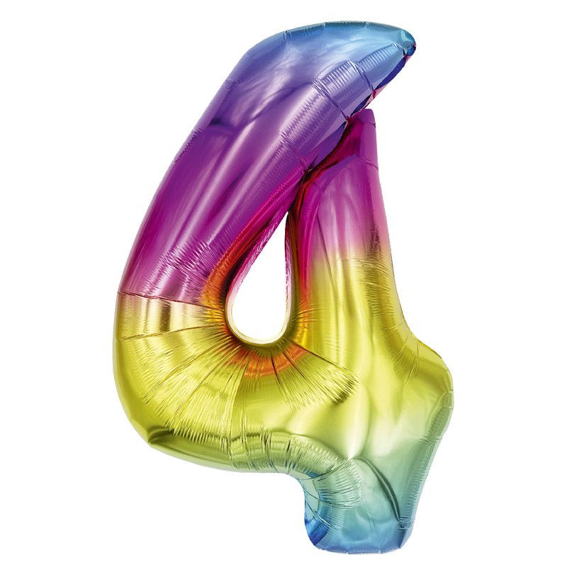 25in NUMBER 4 MULTI FOIL BALLOON