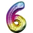 25in NUMBER 6 MULTI FOIL BALLOON