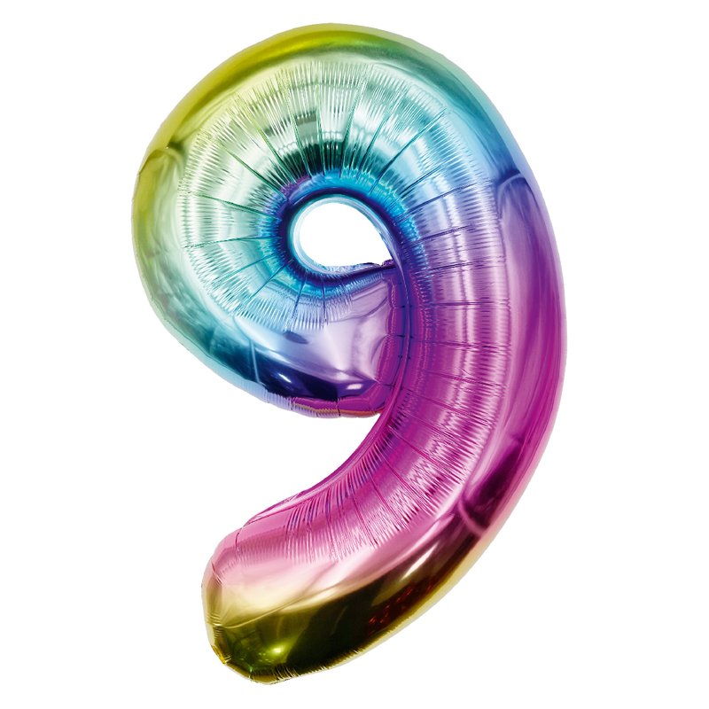 25in NUMBER 9 MULTI FOIL BALLOON