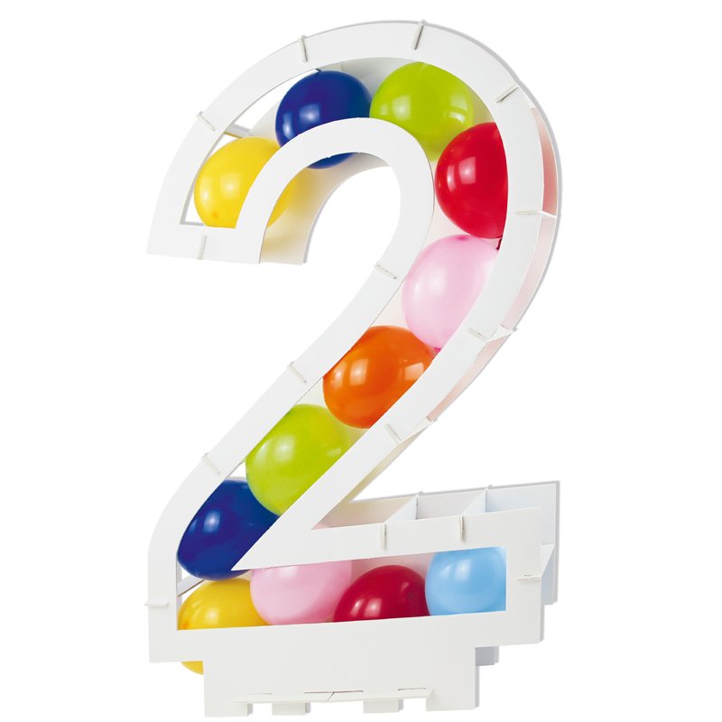 BALLOON MOSAIC NUMERAL 2 STAND