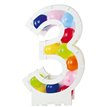 BALLOON MOSAIC NUMERAL 3 STAND