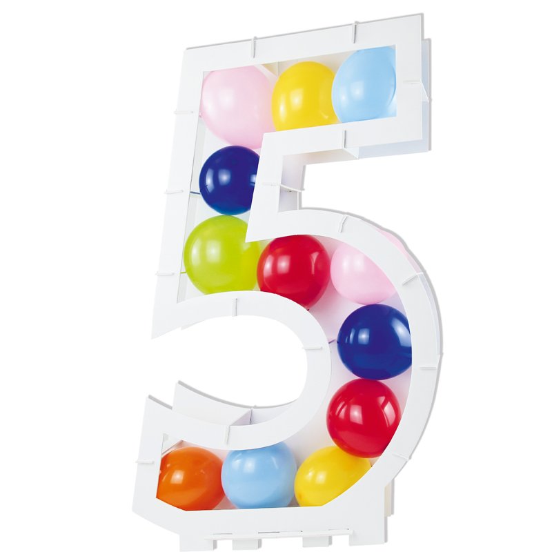 BALLOON MOSAIC NUMERAL 5 STAND
