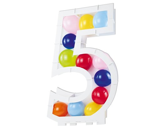 BALLOON MOSAIC NUMERAL 5 STAND