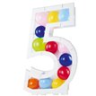 BALLOON MOSAIC NUMERAL 5 STAND