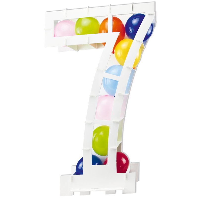 BALLOON MOSAIC NUMERAL 7 STAND