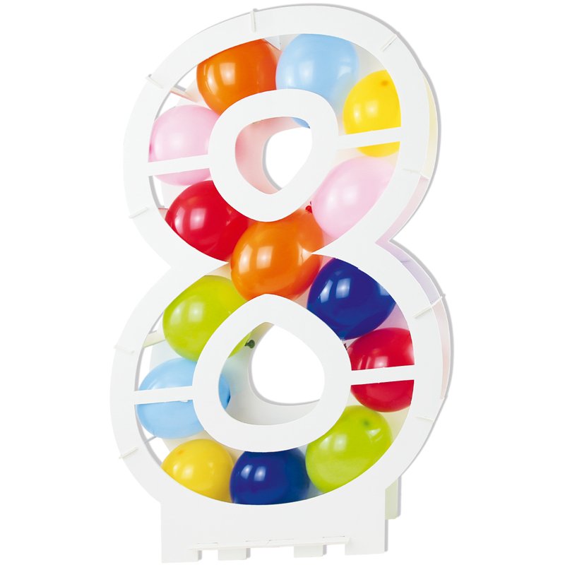 BALLOON MOSAIC NUMERAL 8 STAND