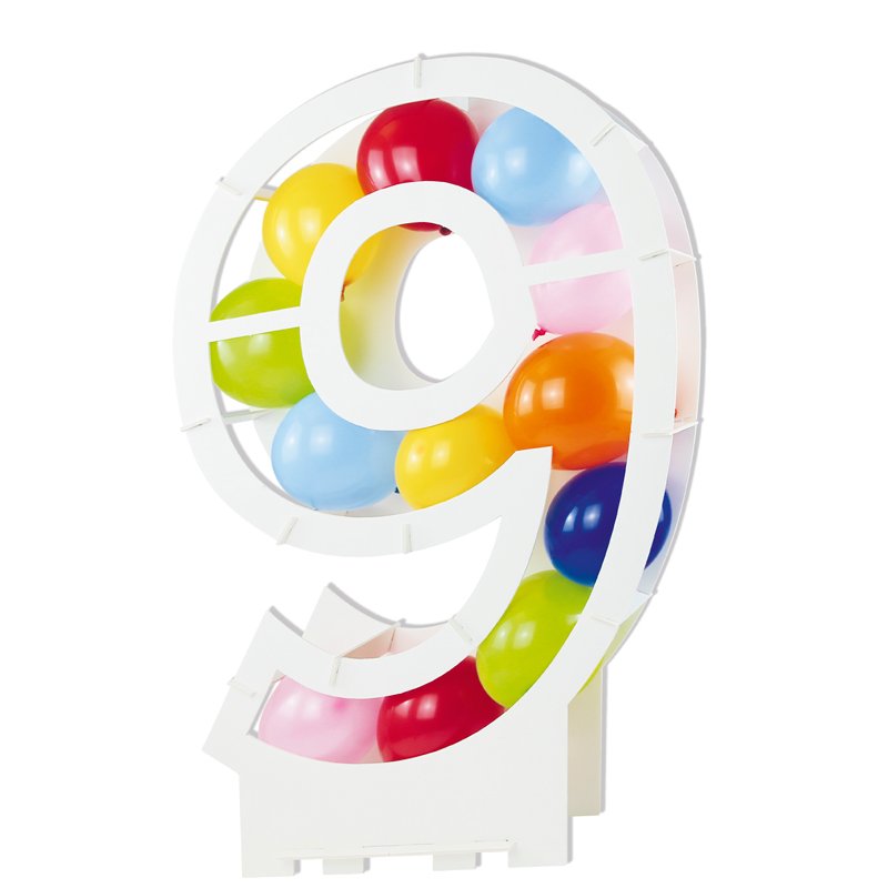 BALLOON MOSAIC NUMERAL 9 STAND