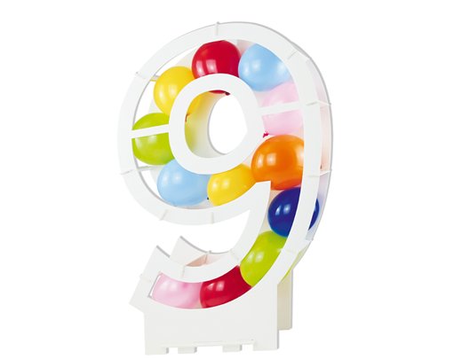 BALLOON MOSAIC NUMERAL 9 STAND