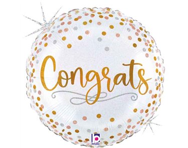 18in CONGRATS CONFETTI FOIL BALLOON