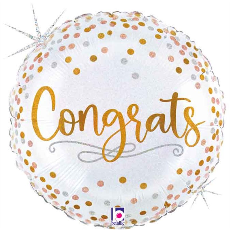 18in CONGRATS CONFETTI FOIL BALLOON
