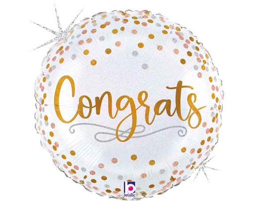 18in CONGRATS CONFETTI FOIL BALLOON