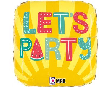 18in SUMMER LET'S PARTY FOIL BALLOON