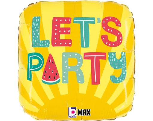 18in SUMMER LET'S PARTY FOIL BALLOON
