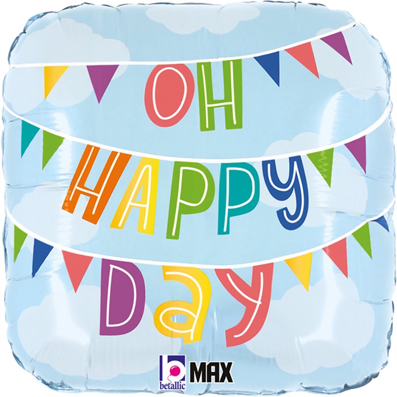 18in OH HAPPY DAY FOIL BALLOON
