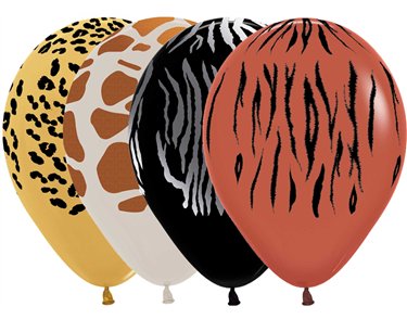 50PK 5in ASST ANIMAL PRINT SEMPERTEX (20015597)