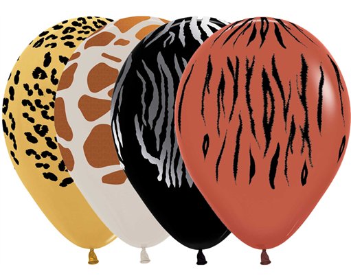 50PK 5in ASST ANIMAL PRINT SEMPERTEX (20015597)