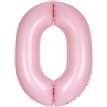 34in MATTE LOVELY PINK NUMBER 0 FOIL BALLOON