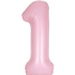 34in MATTE LOVELY PINK NUMBER 1 FOIL BALLOON