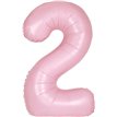 34in MATTE LOVELY PINK NUMBER 2 FOIL BALLOON