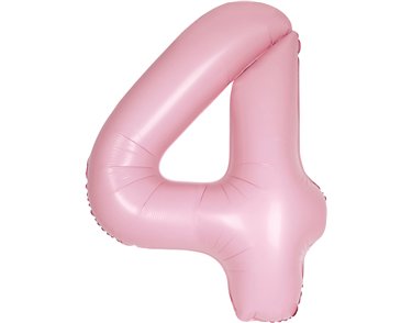 34in MATTE LOVELY PINK NUMBER 4 FOIL BALLOON