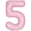 34in MATTE LOVELY PINK NUMBER 5 FOIL BALLOON
