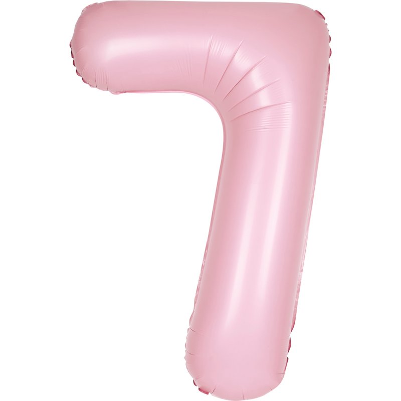 34in MATTE LOVELY PINK NUMBER 7 FOIL BALLOON