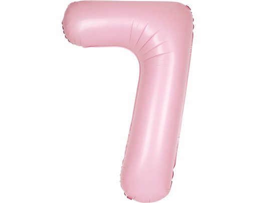34in MATTE LOVELY PINK NUMBER 7 FOIL BALLOON