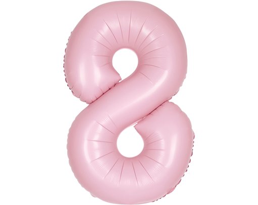 34in MATTE LOVELY PINK NUMBER 8 FOIL BALLOON