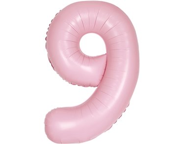 34in MATTE LOVELY PINK NUMBER 9 FOIL BALLOON